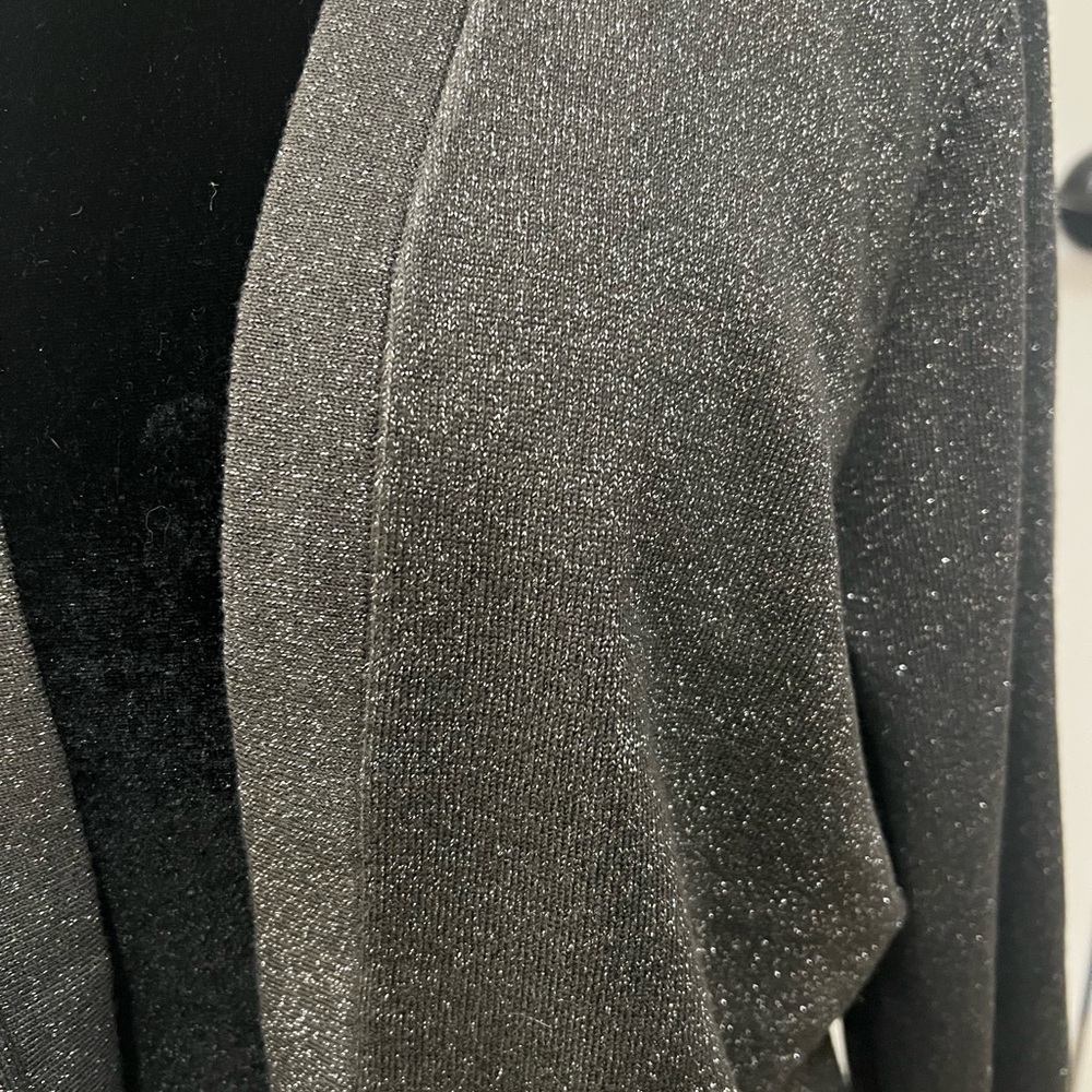torrid size 2 Shimmery Charcoal Open-Front Cardigan NWT - Picture 2 of 7